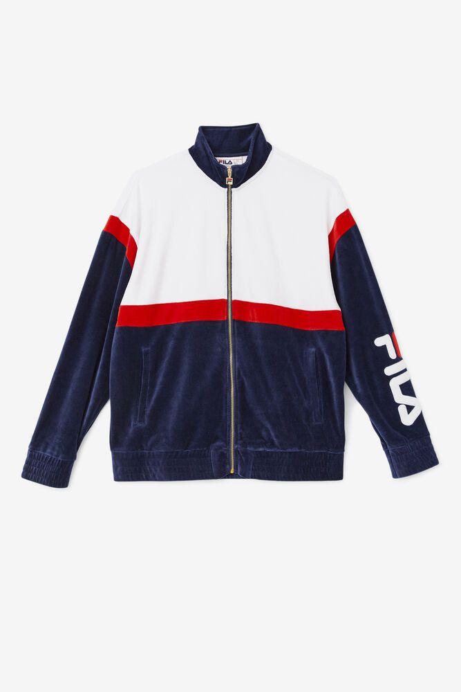 Fila Bunda Panske Mansur Velour Námornícka Modrá/Biele - DKSMG1832